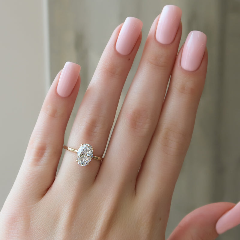 The Eve Set With A 2 Carat Oval Lab Diamond