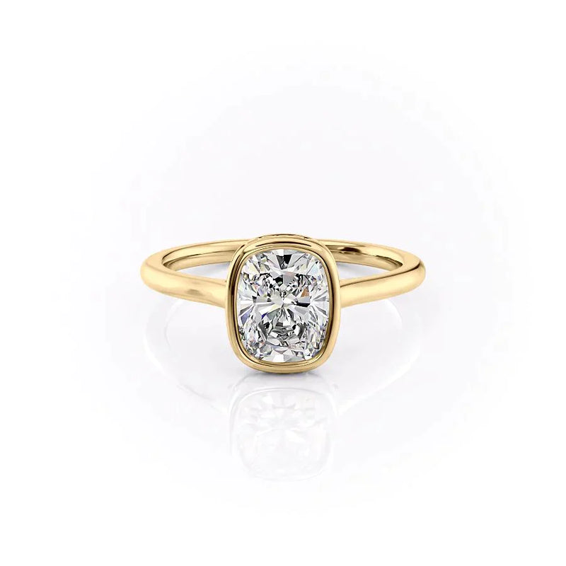 The Charlotte Set With A 2 Carat Elongated Cushion Lab Diamond