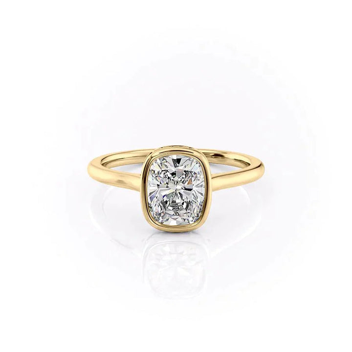 The Charlotte Set With A 2 Carat Elongated Cushion Lab Diamond