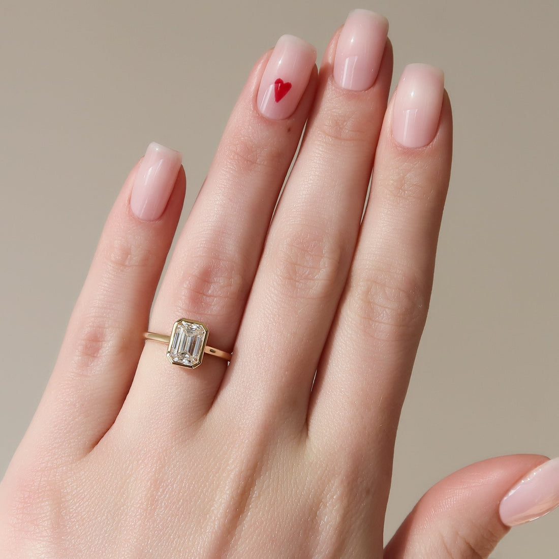 The Charlotte Set With A 2 Carat Emerald Lab Diamond