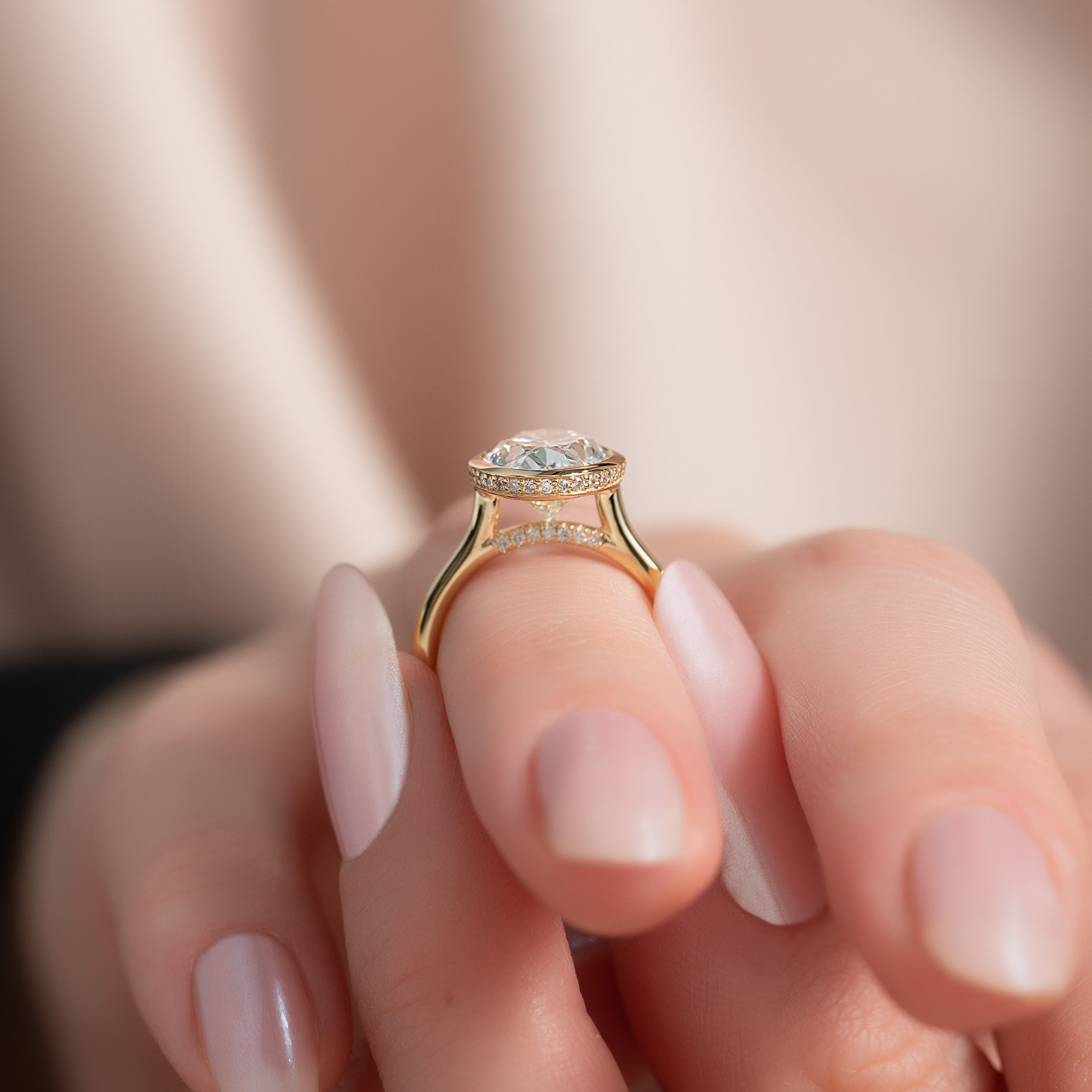 The Charlotte Set With A 2 Carat Oval Lab Diamond