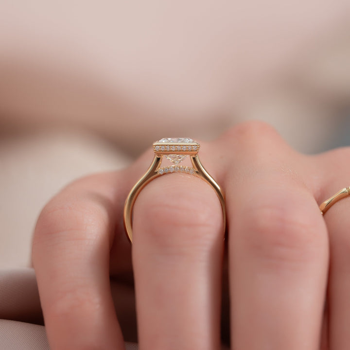 The Charlotte Set With A 2 Carat Princess Lab Diamond