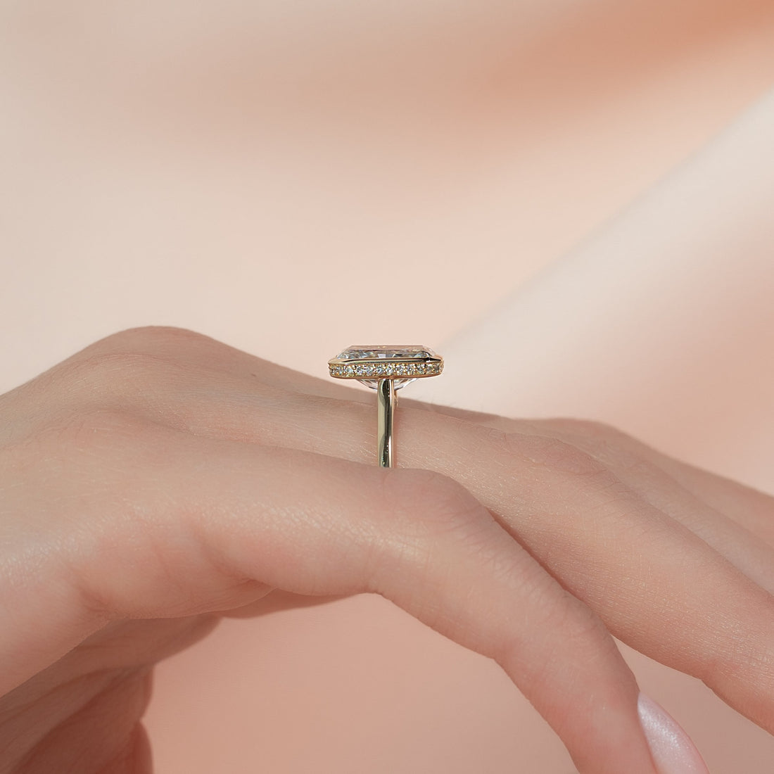 The Charlotte Set With A 2 Carat Radiant Lab Diamond