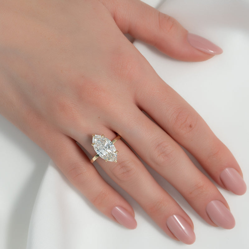 The Eleanor Set With A 2 Carat Marquise Lab Diamond