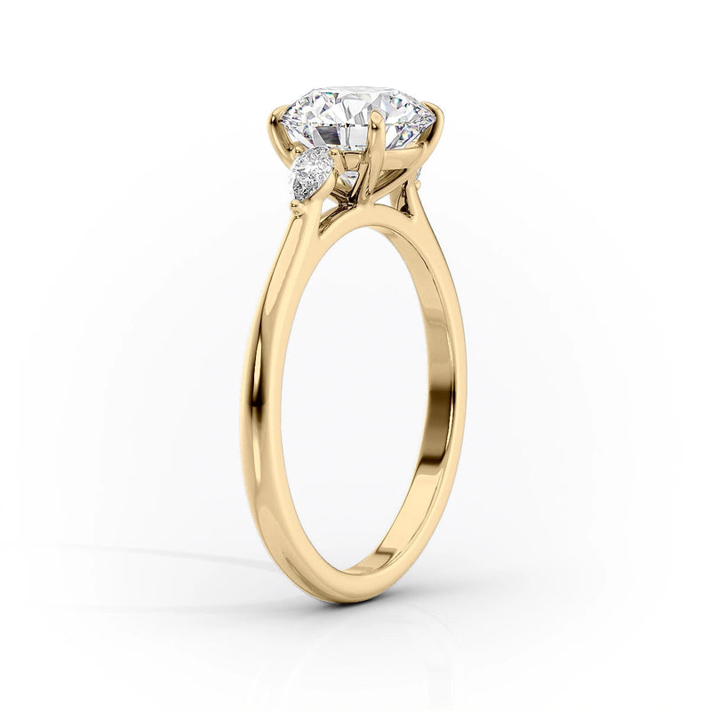 The Pears Liv Set With A 2 Carat Round Lab Diamond