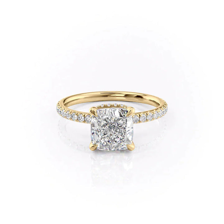 The Pave Alex Set With A 2 Carat Cushion Lab Diamond