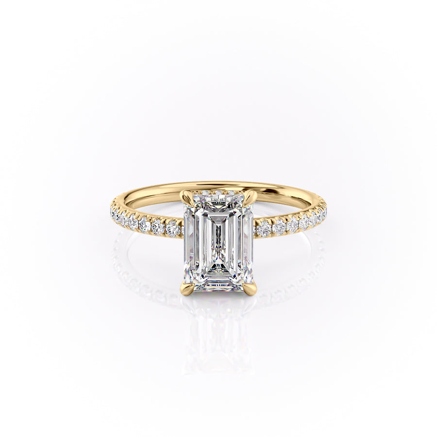 The Pave Alex Set With A 2 Carat Emerald Lab Diamond