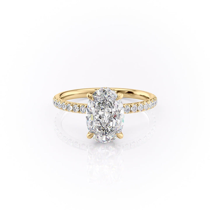 The Pave Alex Set With A 2 Carat Oval Lab Diamond