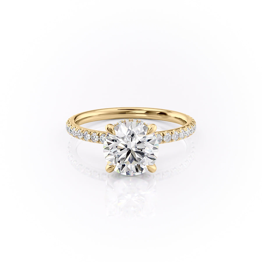 The Pave Alex Set With A 2 Carat Round Lab Diamond