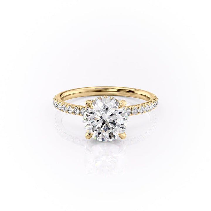 The Pave Alex Set With A 2 Carat Round Lab Diamond