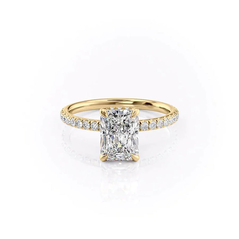 The Pave Alex Set With A 2 Carat Radiant Lab Diamond