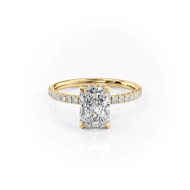 The Pave Alex Set With A 2 Carat Radiant Lab Diamond
