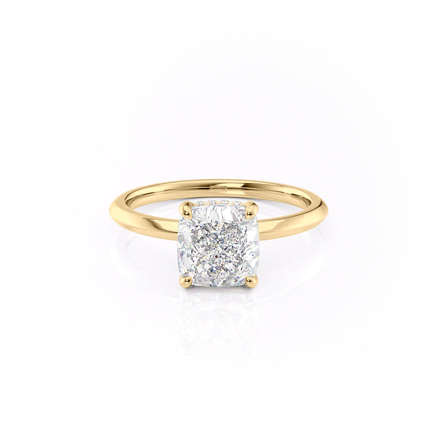 The Razor Kamellie Set With A 2 Carat Cushion Lab Diamond