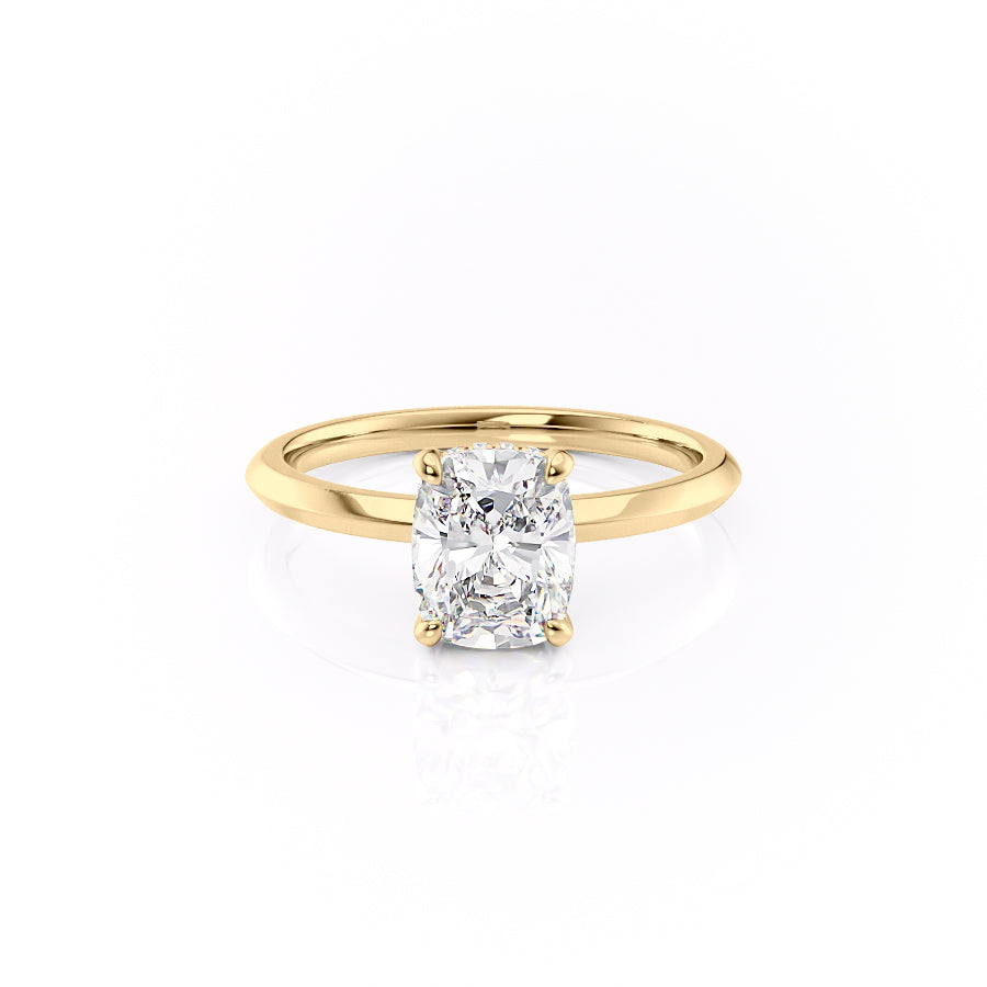 The Razor Kamellie Set With A 2 Carat Elongated Cushion Lab Diamond
