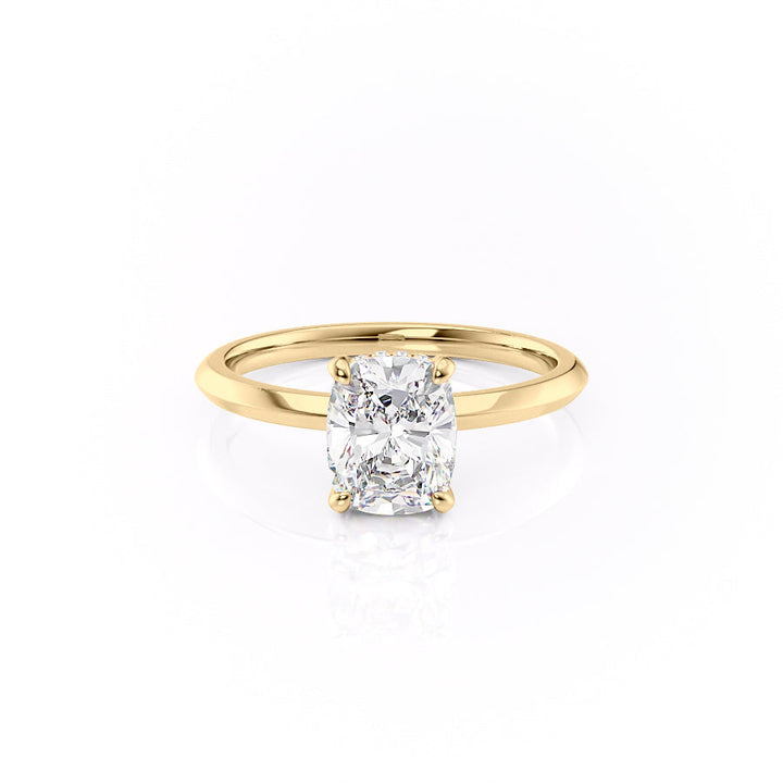 The Razor Kamellie Set With A 2 Carat Elongated Cushion Lab Diamond