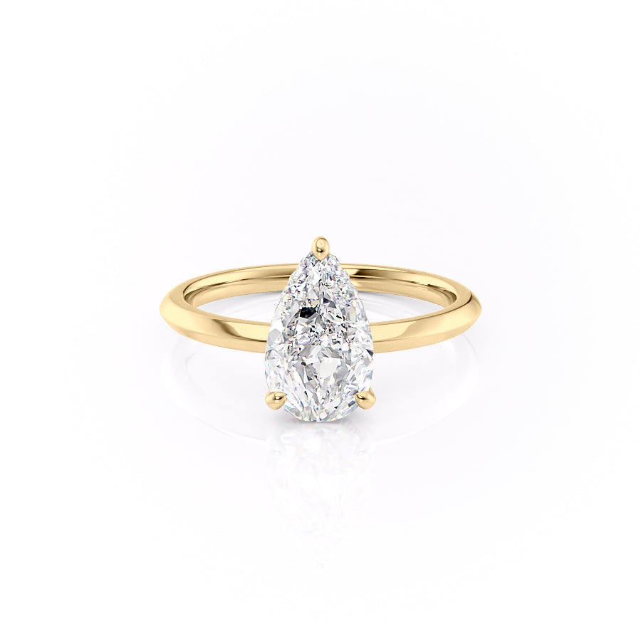 The Razor Kamellie Set With A 2 Carat Pear Lab Diamond