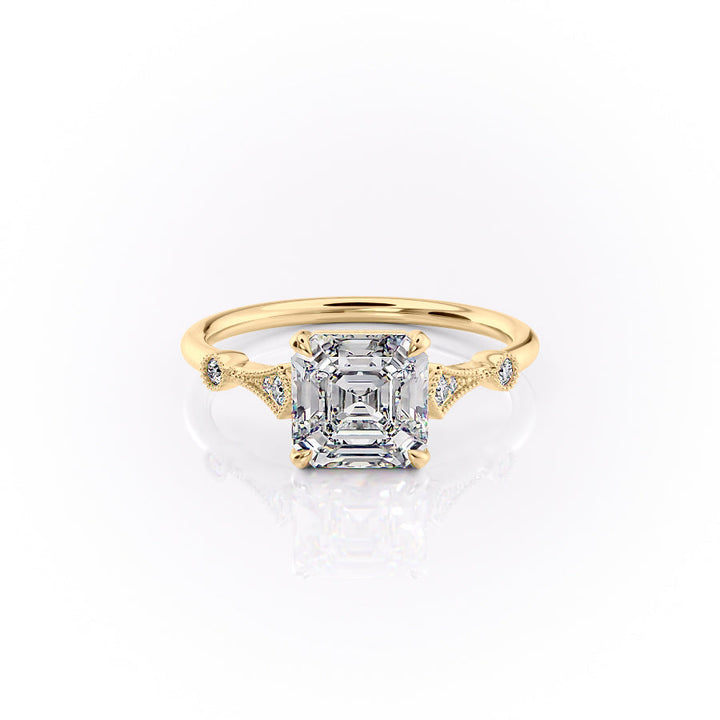 The Amber Set With A 2 Carat Asscher Lab Diamond