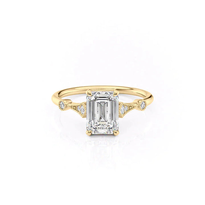 The Amber Set With A 2 Carat Emerald Lab Diamond