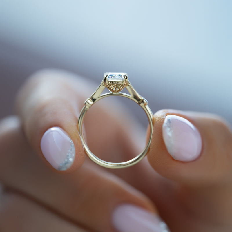 The Amber Set With A 2 Carat Emerald Lab Diamond