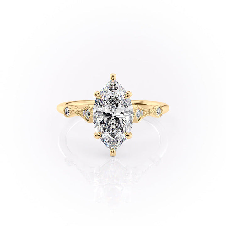The Amber Set With A 2 Carat Marquise Lab Diamond