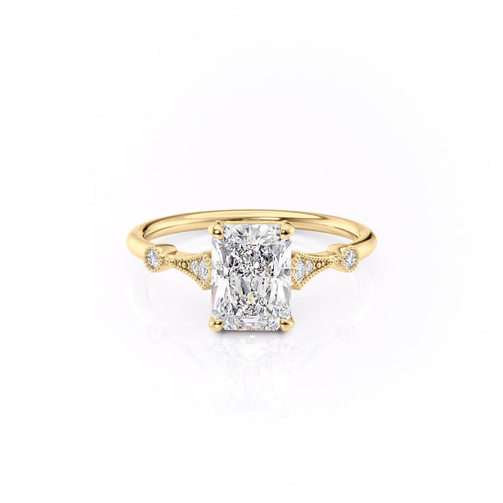 The Amber Set With A 2 Carat Radiant Lab Diamond