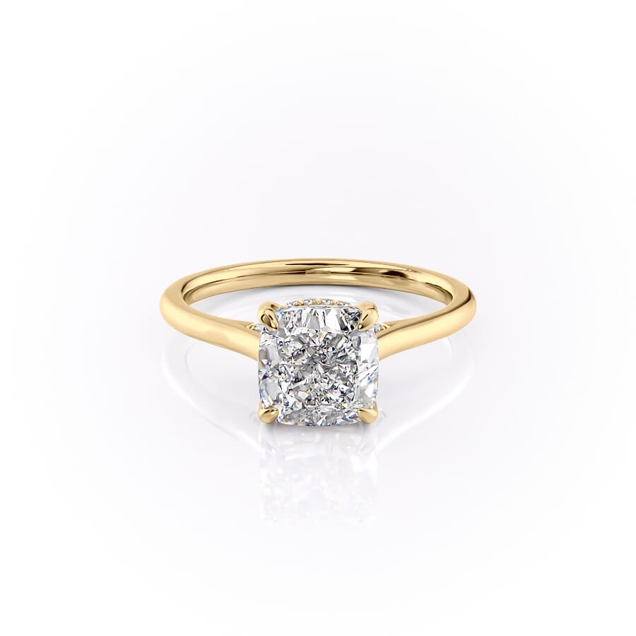 The Natalie Set With A 2 Carat Cushion Lab Diamond