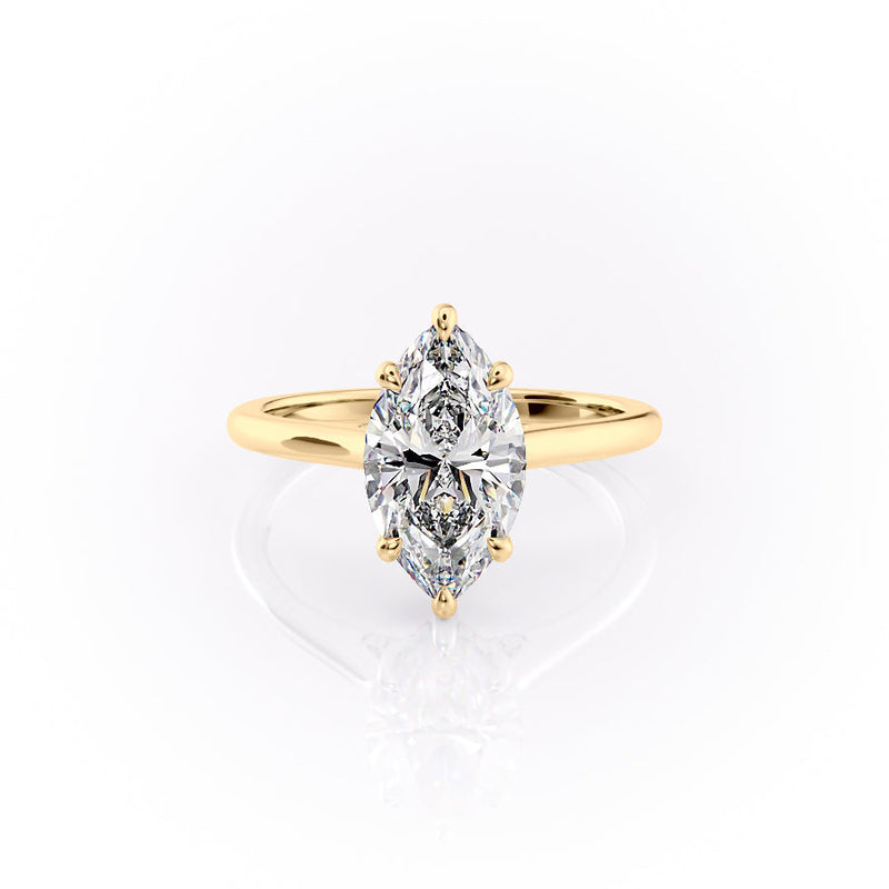The Natalie Set With A 2 Carat Marquise Lab Diamond