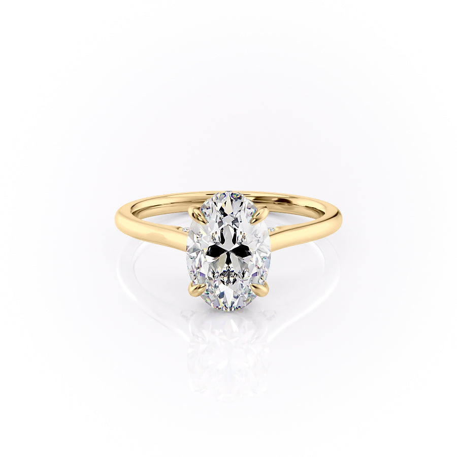 The Natalie Set With A 2 Carat Oval Lab Diamond