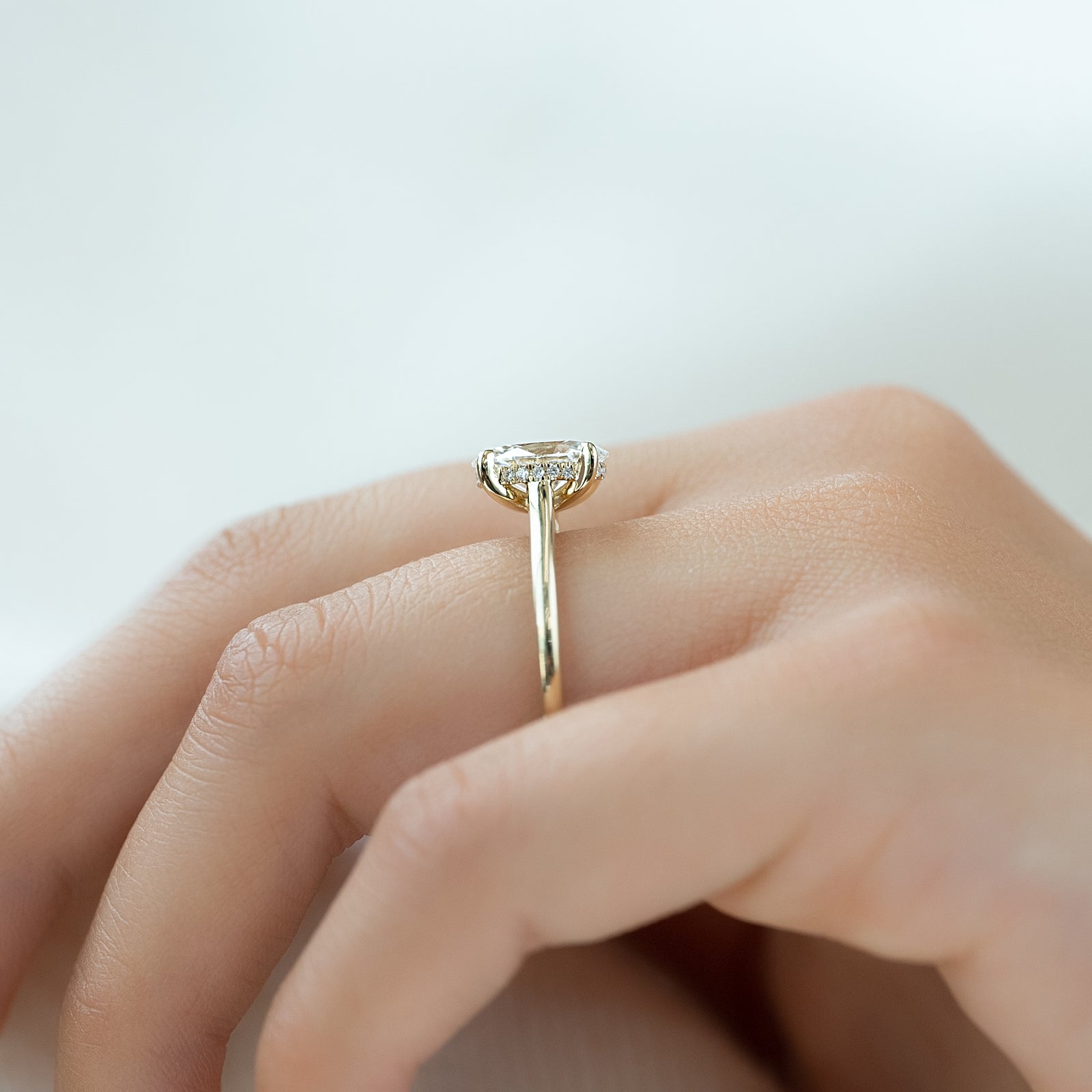 The Natalie Set With A 2 Carat Oval Lab Diamond
