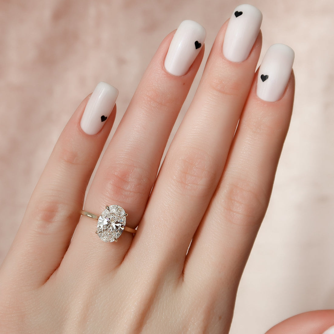 The Natalie Set With A 2 Carat Oval Lab Diamond