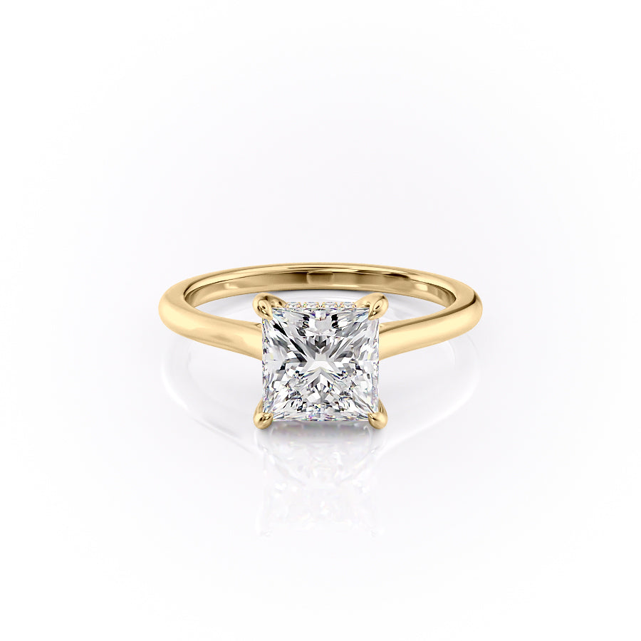 The Natalie Set With A 2 Carat Princess Lab Diamond
