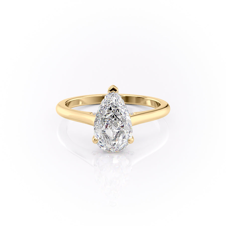 The Natalie Set With A 2 Carat Pear Lab Diamond
