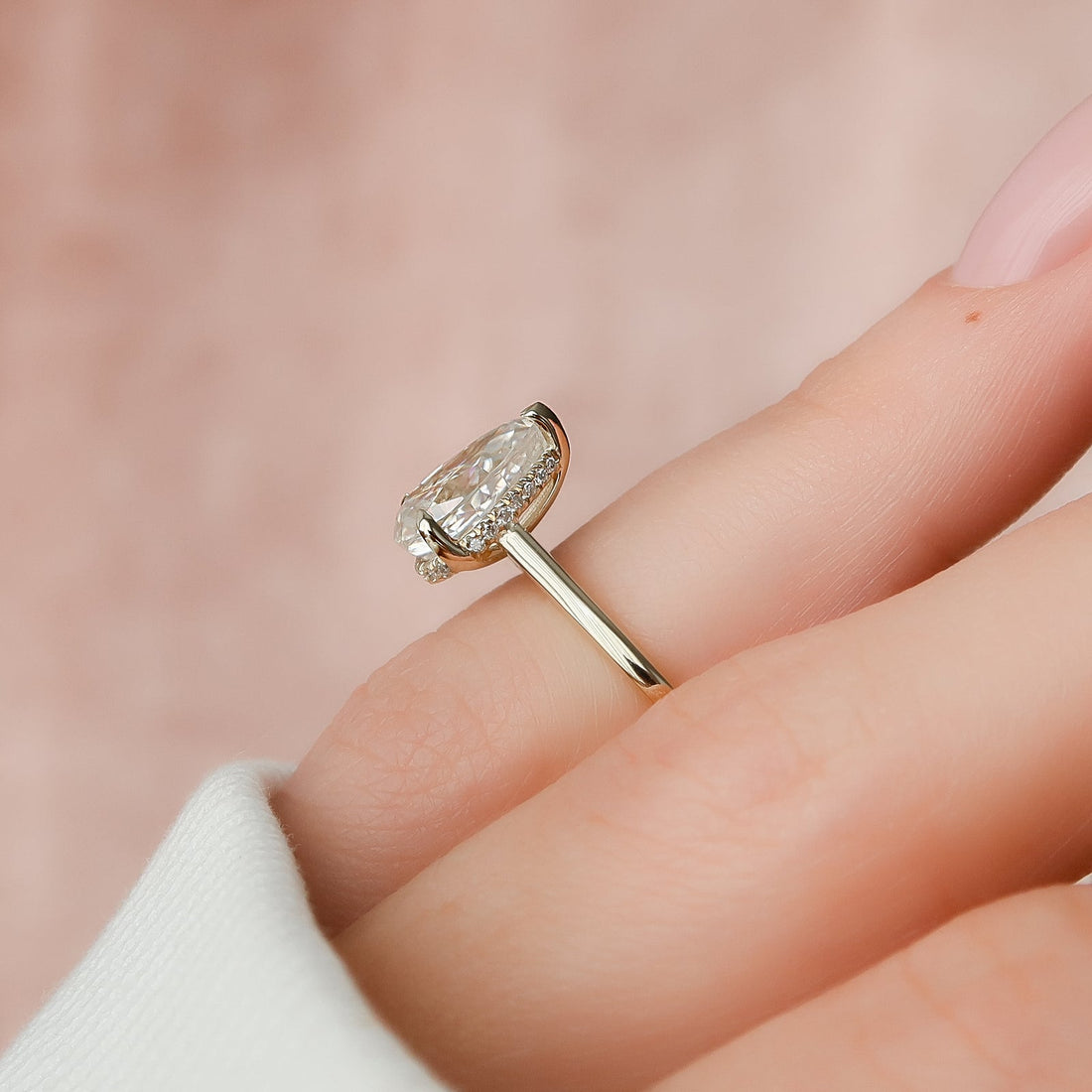 The Natalie Set With A 2 Carat Pear Lab Diamond