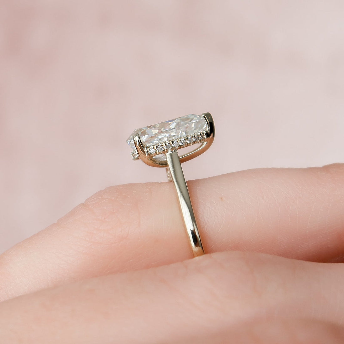 The Natalie Set With A 2 Carat Pear Lab Diamond