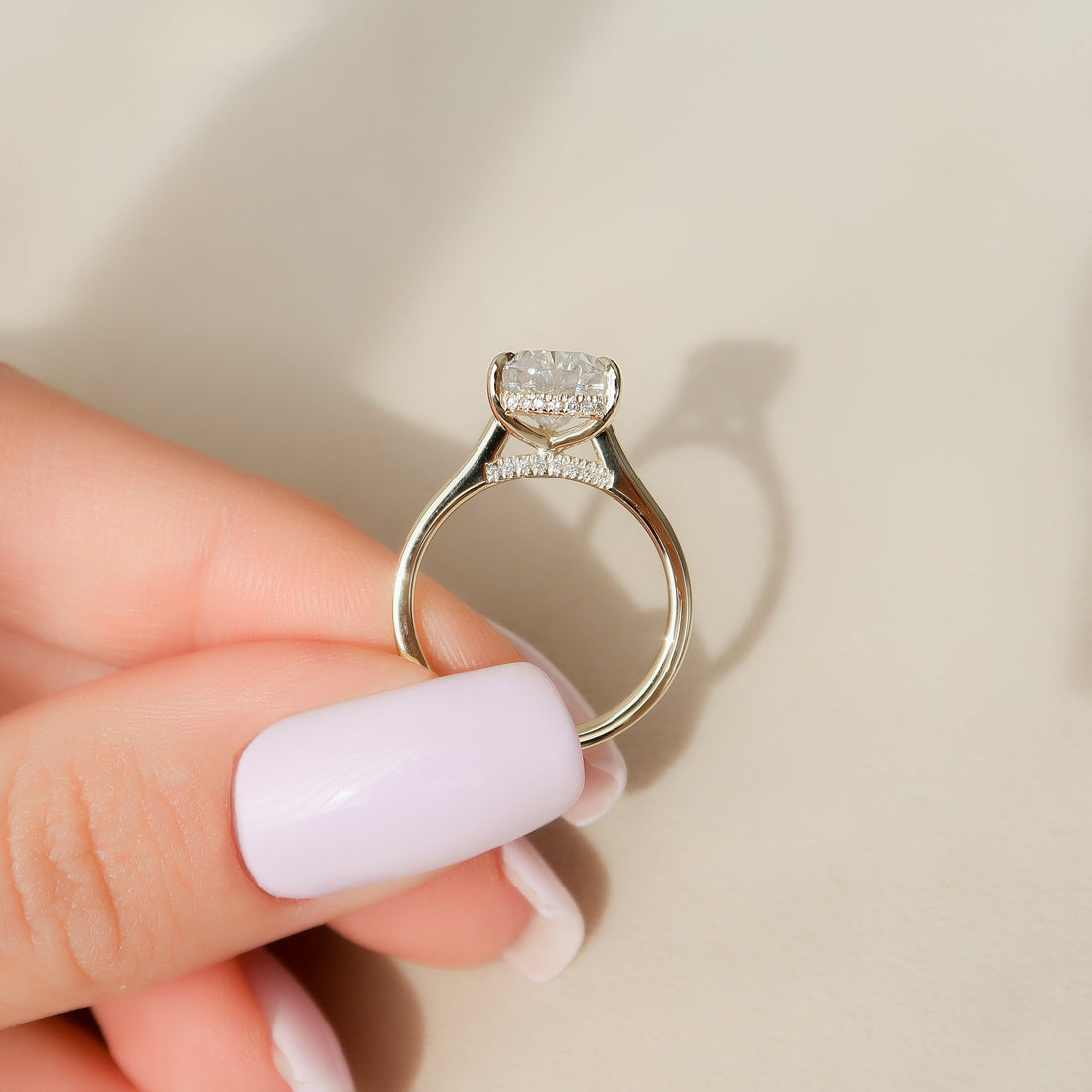 The Natalie Set With A 2 Carat Pear Lab Diamond