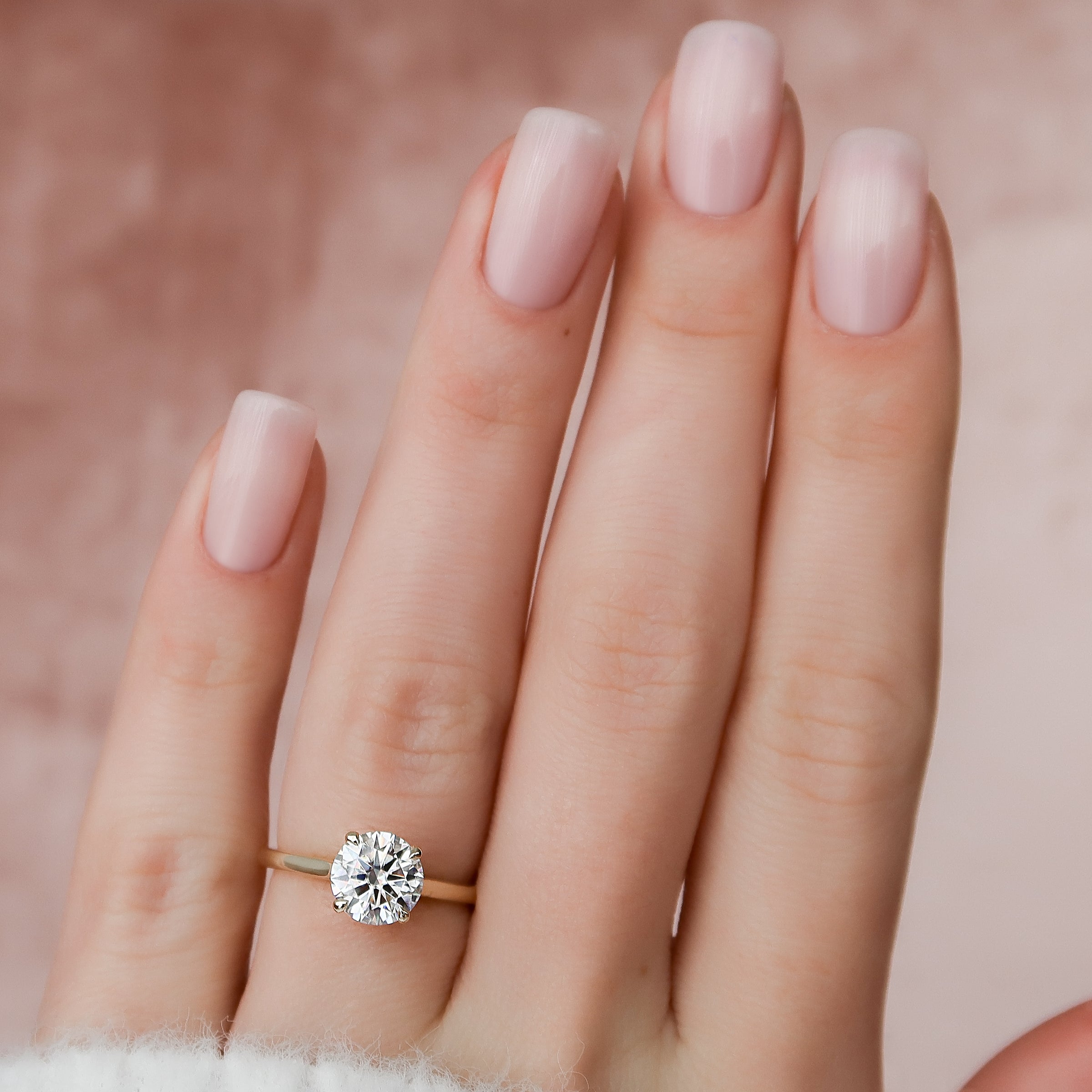The Natalie Set With A 2 Carat Round Lab Diamond