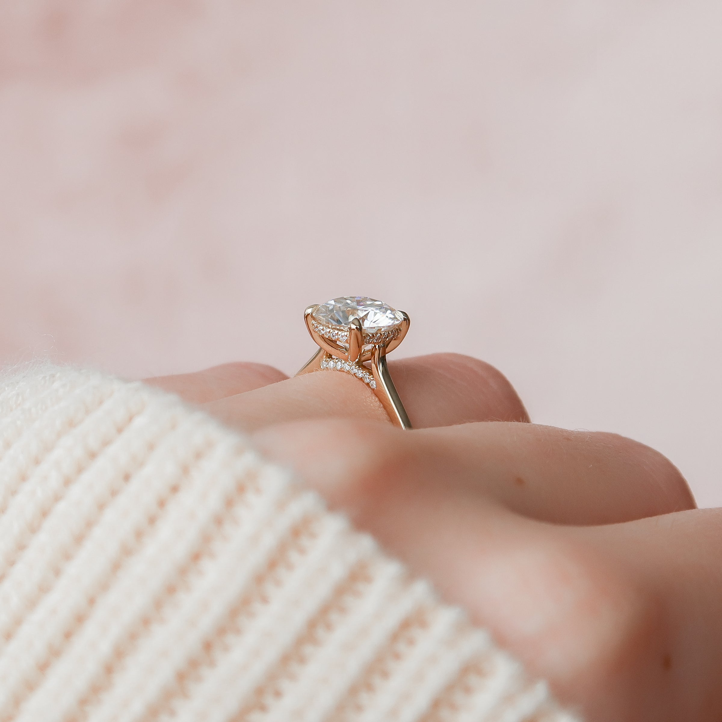The Natalie Set With A 2 Carat Round Lab Diamond