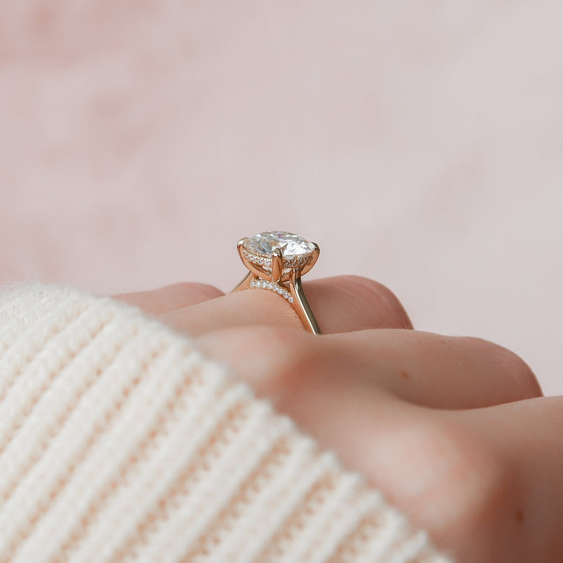 The Natalie Set With A 2 Carat Round Lab Diamond