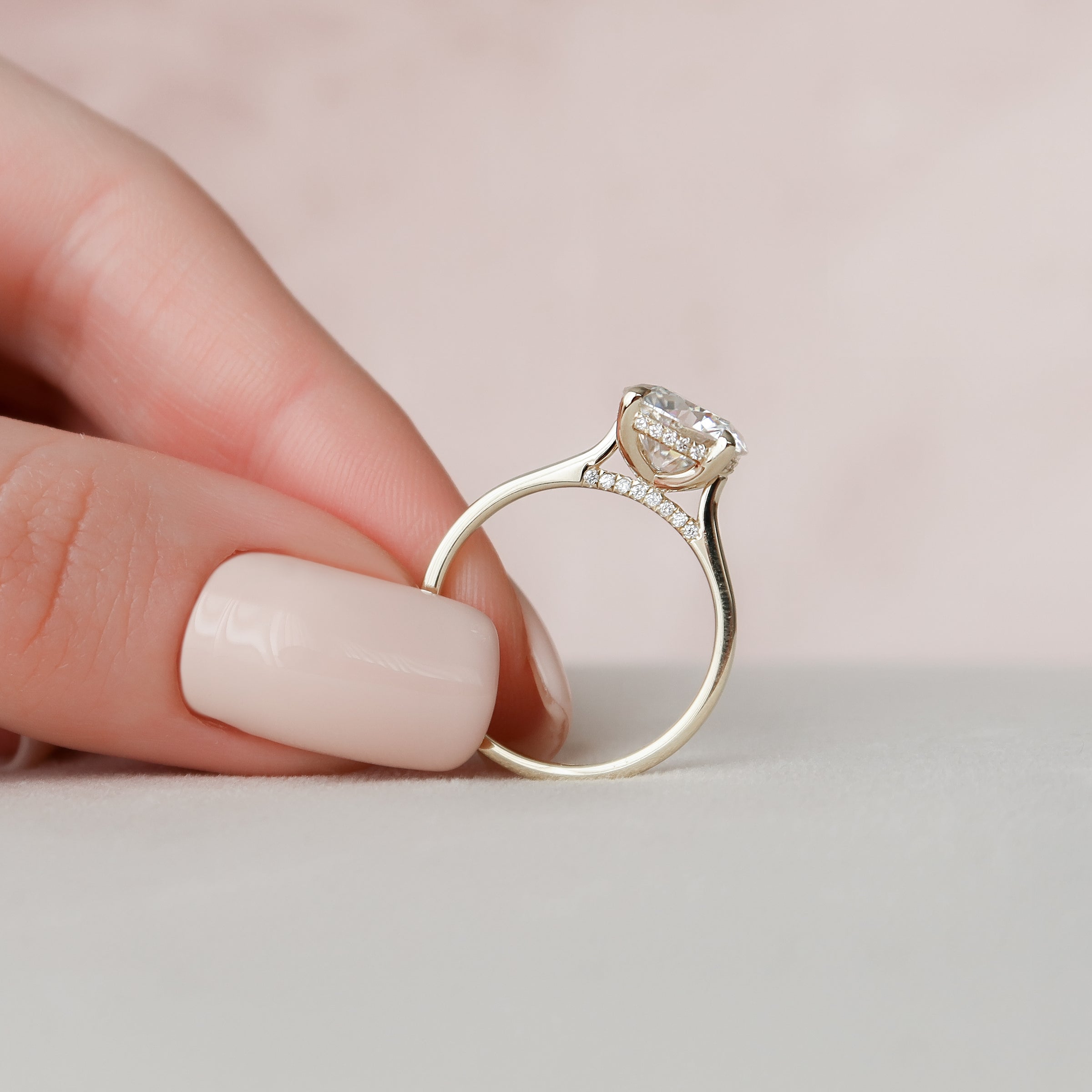 The Natalie Set With A 2 Carat Round Lab Diamond
