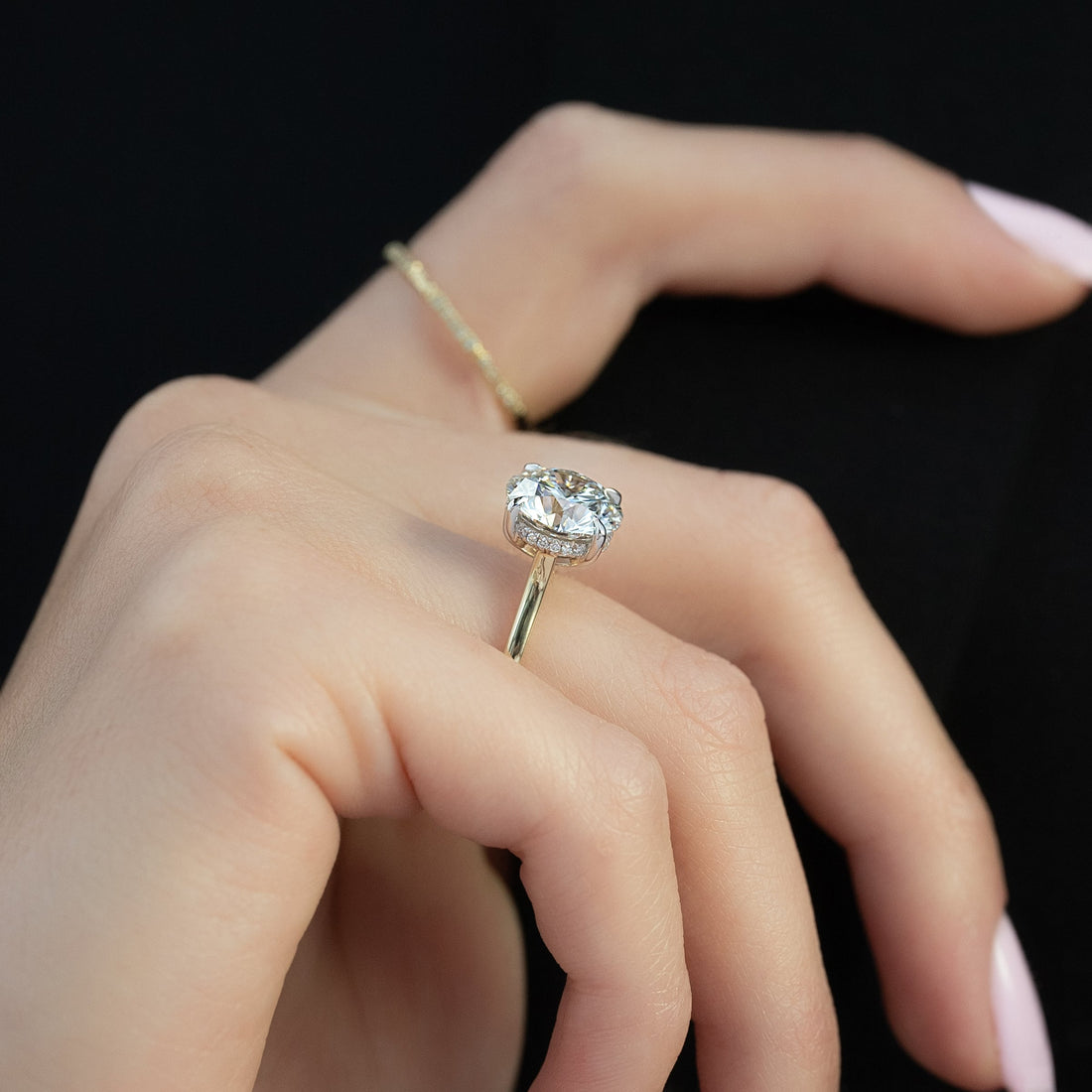 The Natalie Set With A 2 Carat Round Lab Diamond