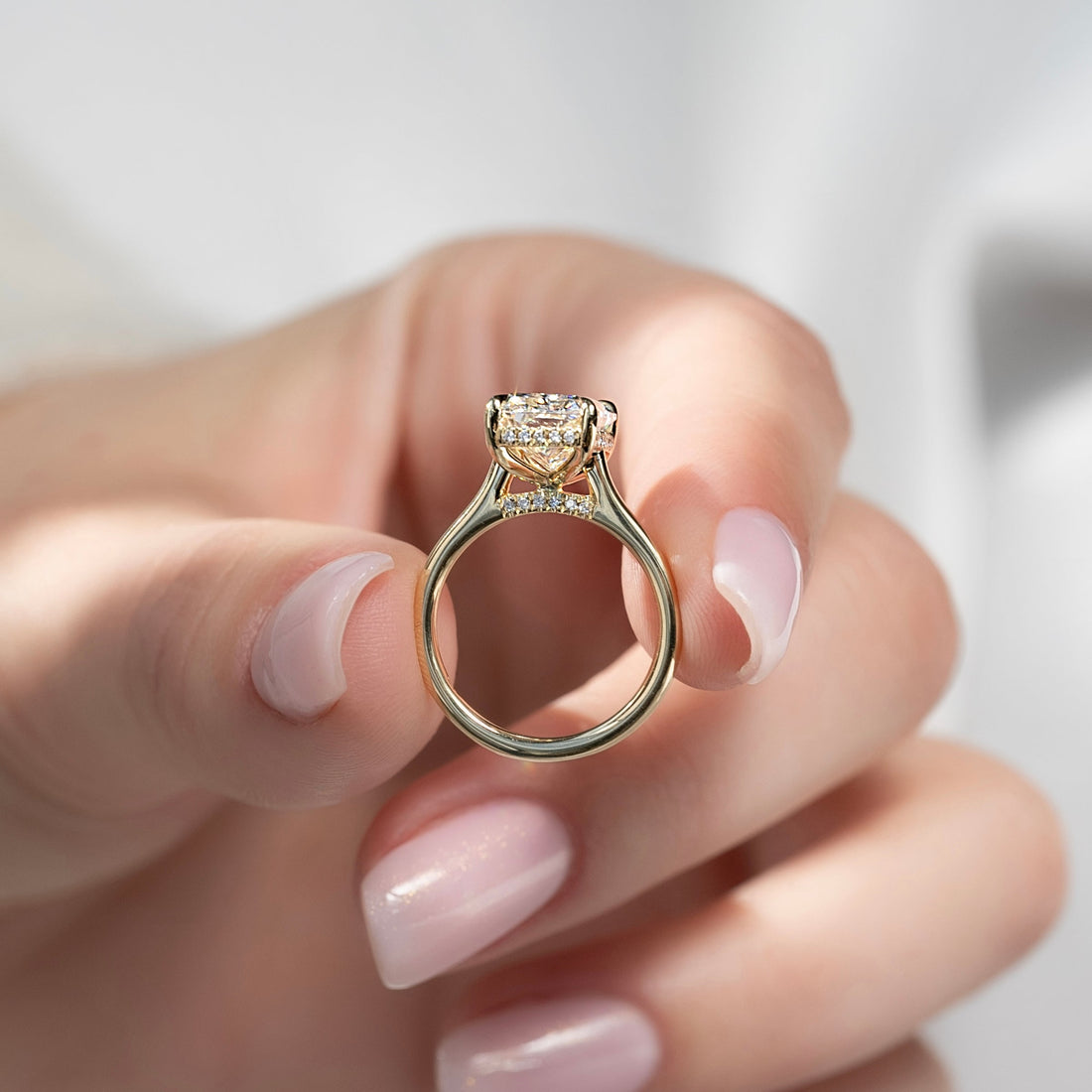 The Natalie Set With A 2 Carat Radiant Lab Diamond