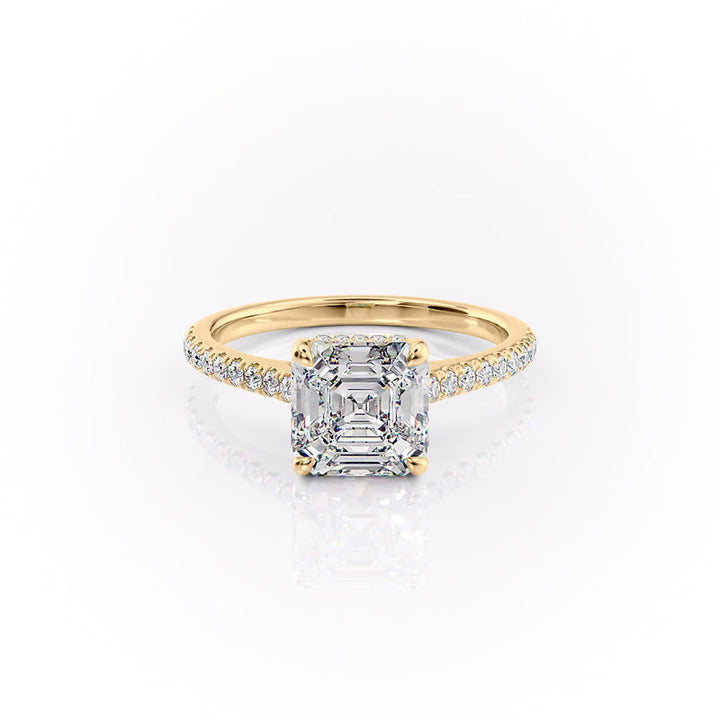 The Pave Natalie Set With A 2 Carat Asscher Lab Diamond