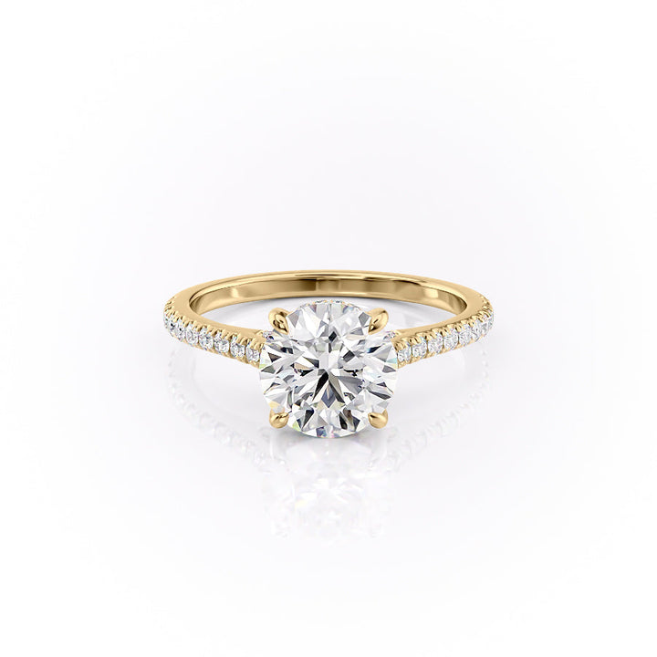 The Pave Natalie Set With A 2 Carat Round Lab Diamond