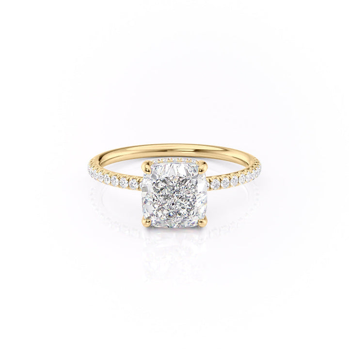 The Low Profile Kamellie Set With A 2 Carat Cushion Lab Diamond