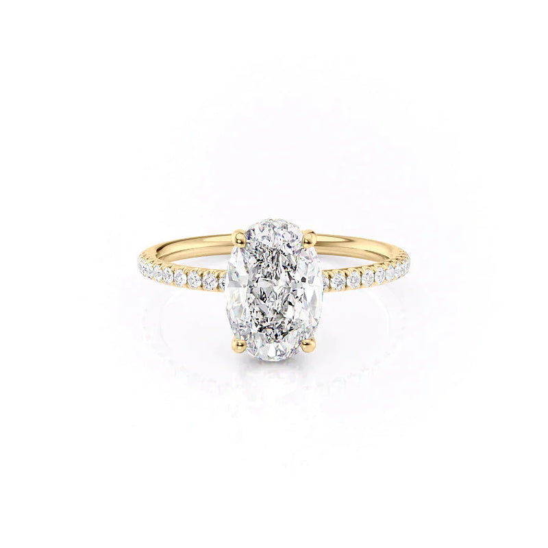 The Low Profile Kamellie Set With A 2 Carat Oval Lab Diamond