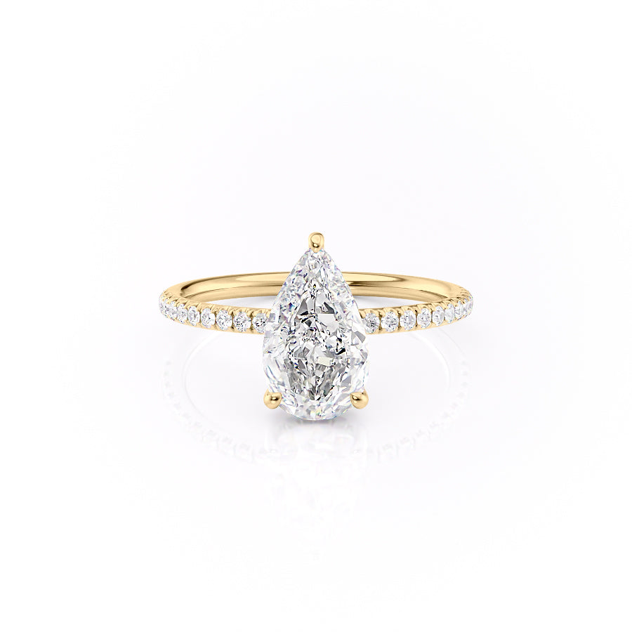The Low Profile Kamellie Set With A 2 Carat Pear Lab Diamond