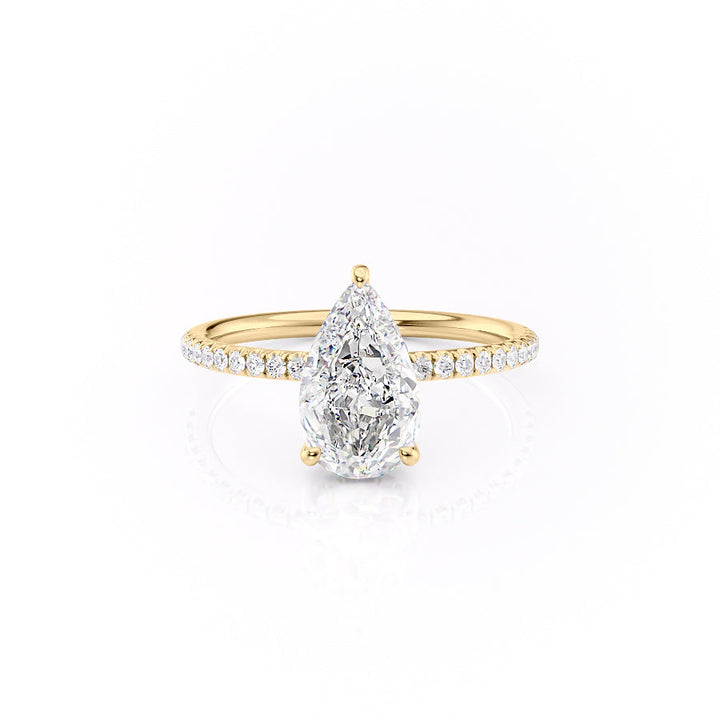 The Low Profile Kamellie Set With A 2 Carat Pear Lab Diamond