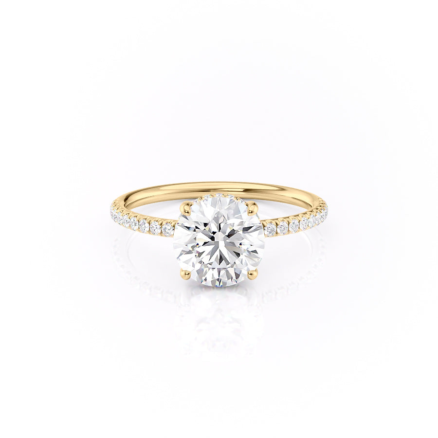 The Low Profile Kamellie Set With A 2 Carat Round Lab Diamond
