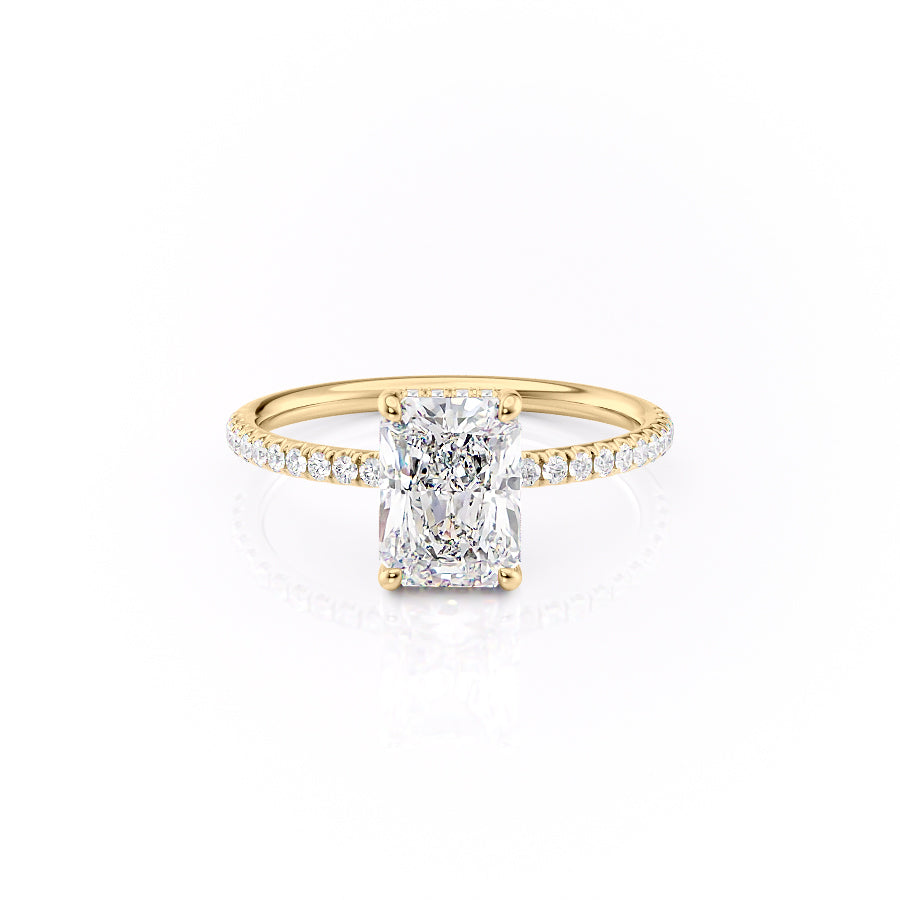 The Low Profile Kamellie Set With A 2 Carat Radiant Lab Diamond