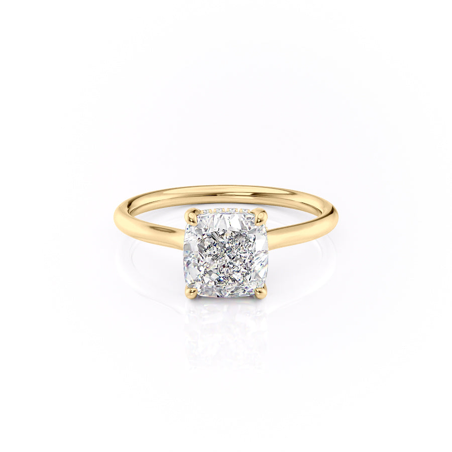 The Ellie Set With A 2 Carat Cushion Lab Diamond